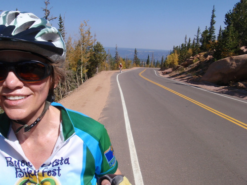 Breath Break; Cyclist Climbing.